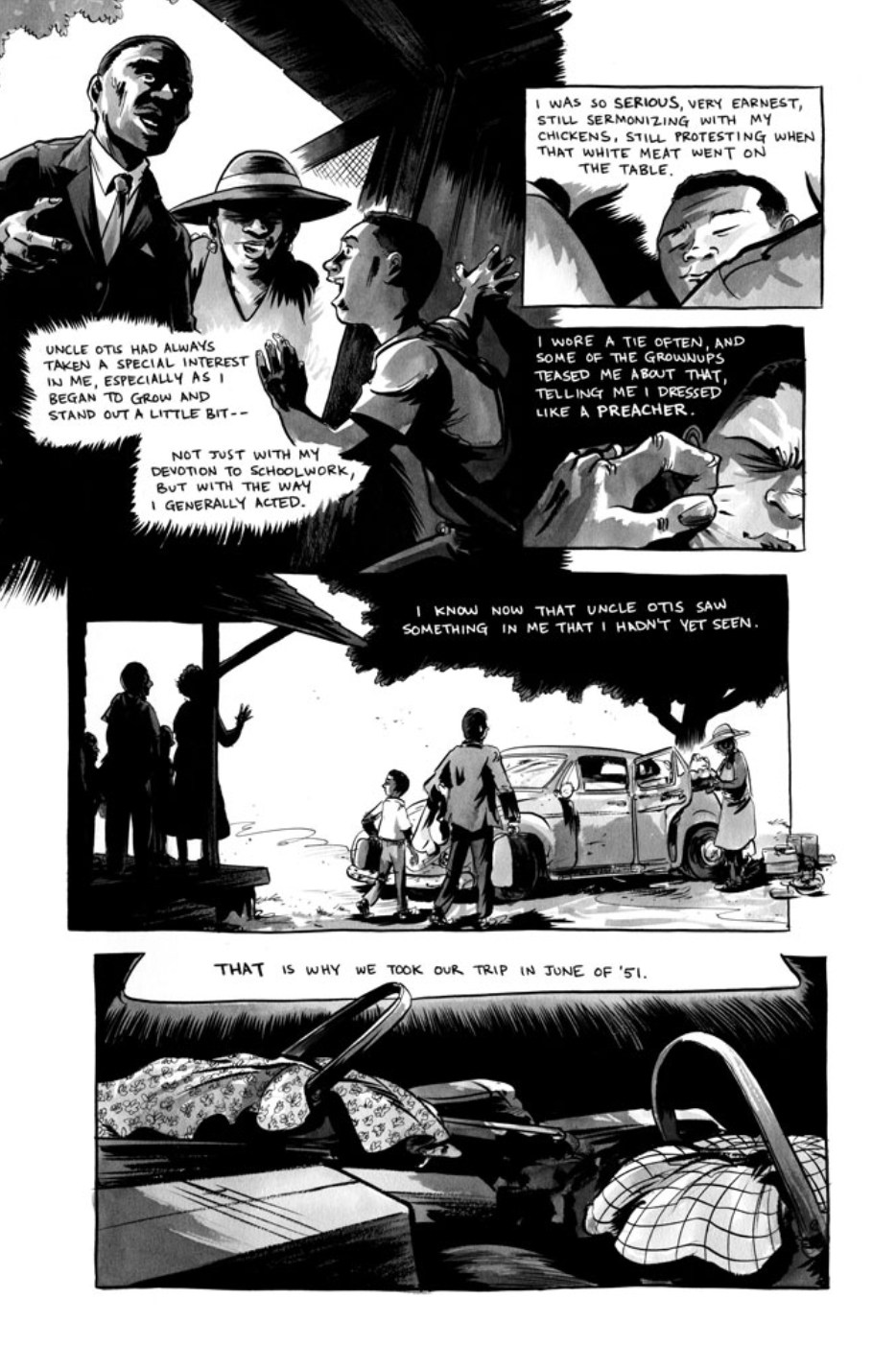 A beautifully illustrated page from Book One