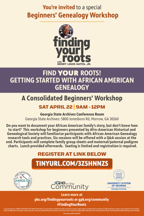       Find Your Roots! Getting Started with African American Genealogy
  