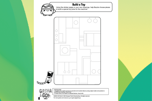 Gasha Go World Build a Toy Activity Sheet