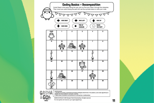 Gasha Go Coding Basics Activity Sheet
