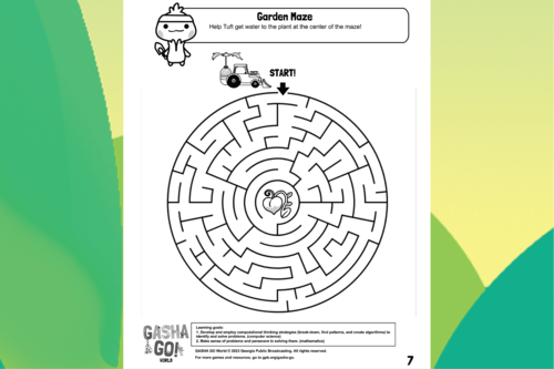 Gasha Go Garden Maze Activity Sheet