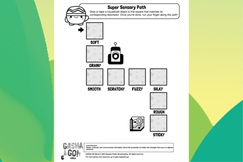 Gasha Go Super Sensory Path Activity Sheet