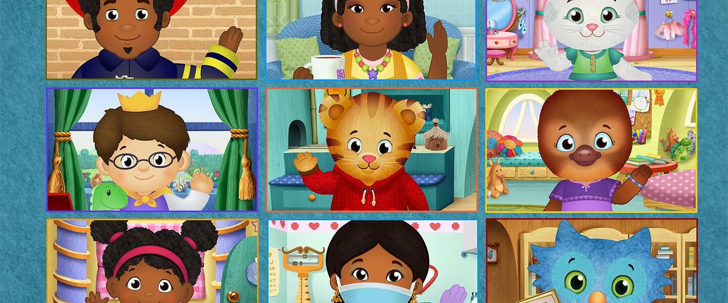 Grid of characters from the PBS KIDS show Daniel Tiger's Neighborhood