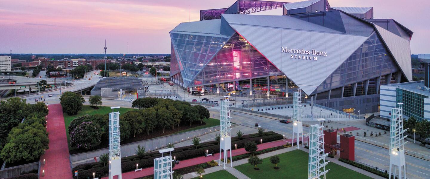 Mercedes-Benz Stadium. Photo by David Kosmos Smith courtesy of AMBSE Creative