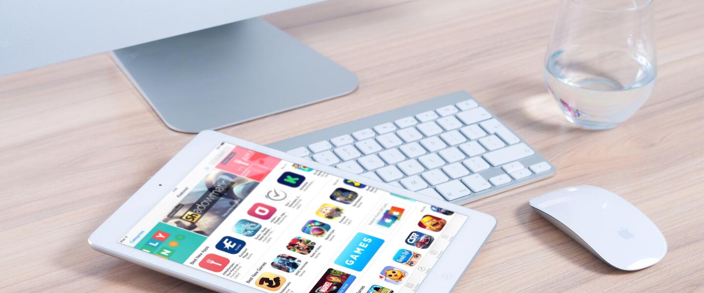 iPad with apps