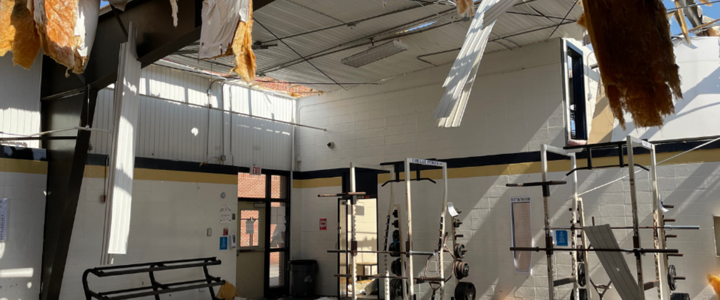 Newnan High School Weight Room Damage