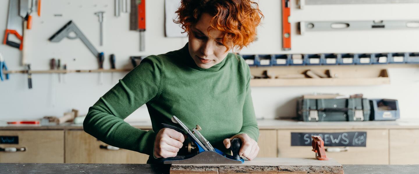 student working