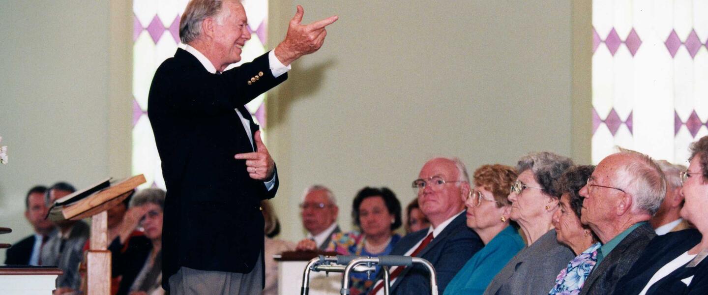 Jimmy Carter taught Sunday school regularly at Maranatha Baptist Church in Plains after he left the White House.