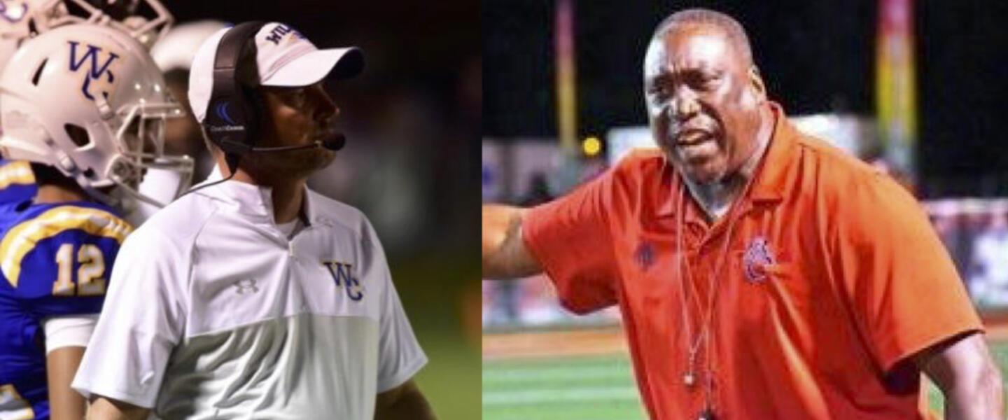 Wilcox Coach Rob Stowe and Brooks coach Maurice Freeman