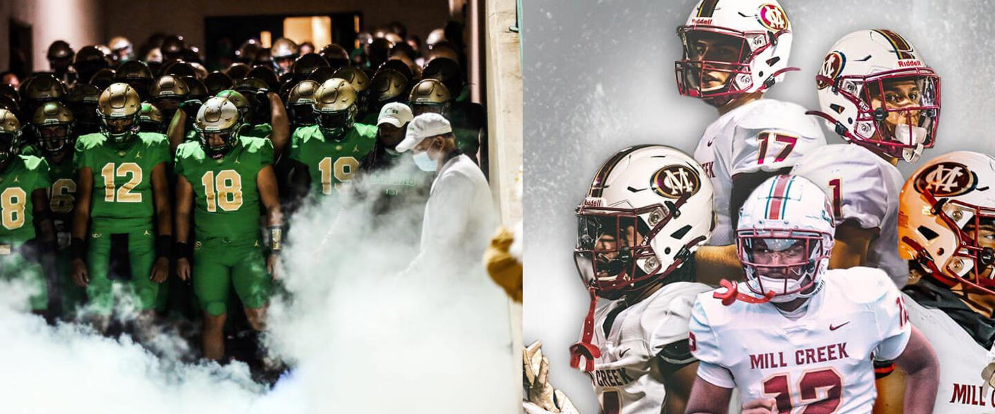 Buford and Mill Creek Football Teams