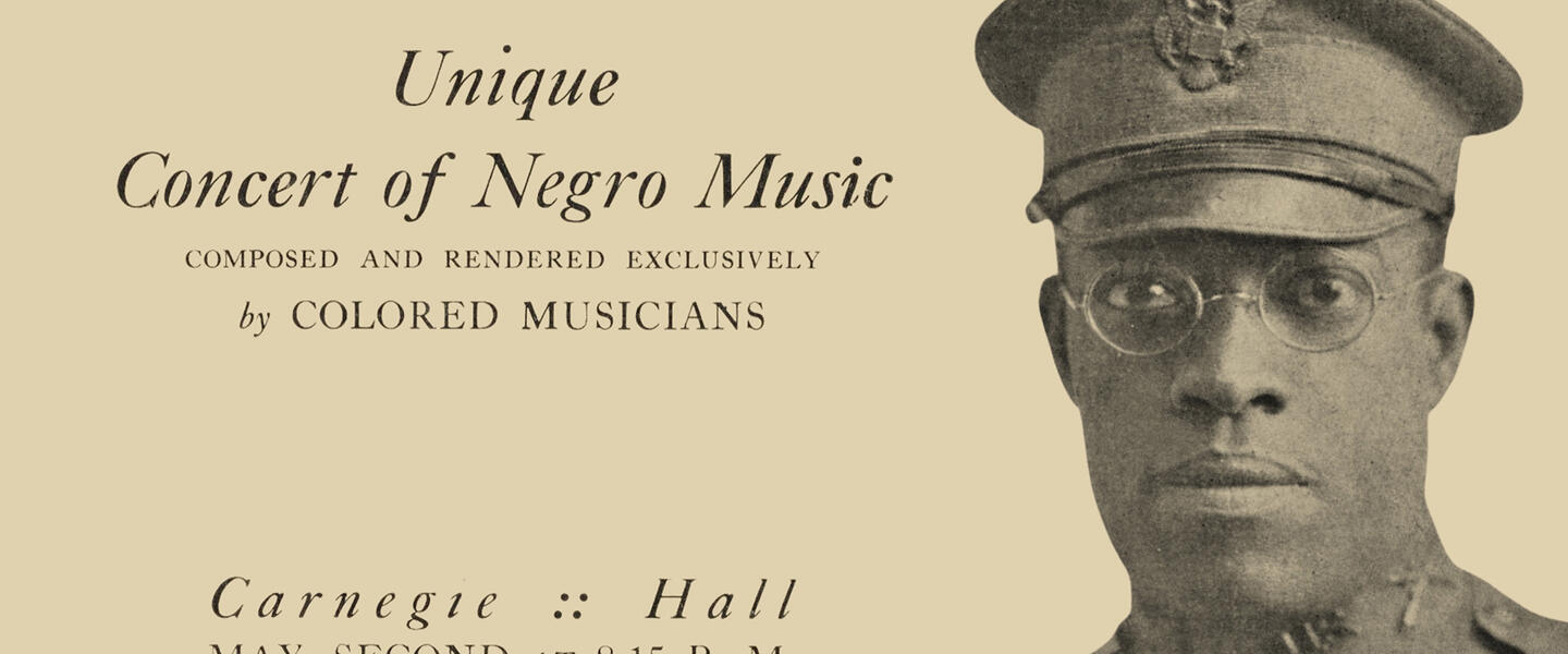 Poster of James Reese Europe from Carnegie Hall Concert
