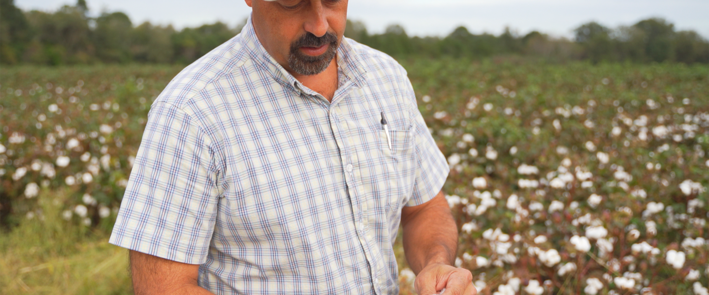 Manager Michael Brooks of Southern Drawl Cotton
