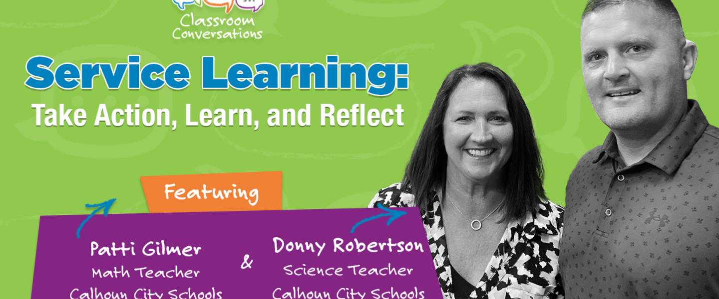 Patti Gilmer and Donny Robertson in Classroom Conversations