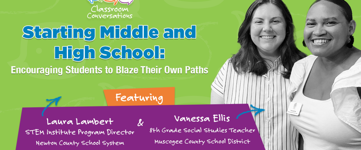 Laura Lambert and Vanessa Ellis in Classroom Conversations