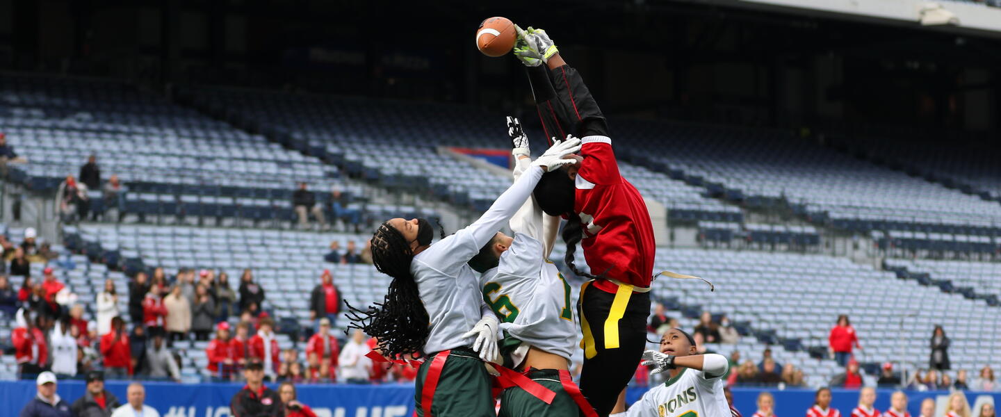 The Dodge County Indians & Lithia Springs Lions face off in the Division 2, Class 5/6A Flag Football Championship game.