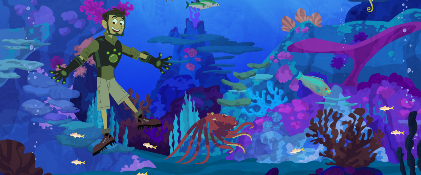Wild Kratts brother, Chris, explores coral under the ocean