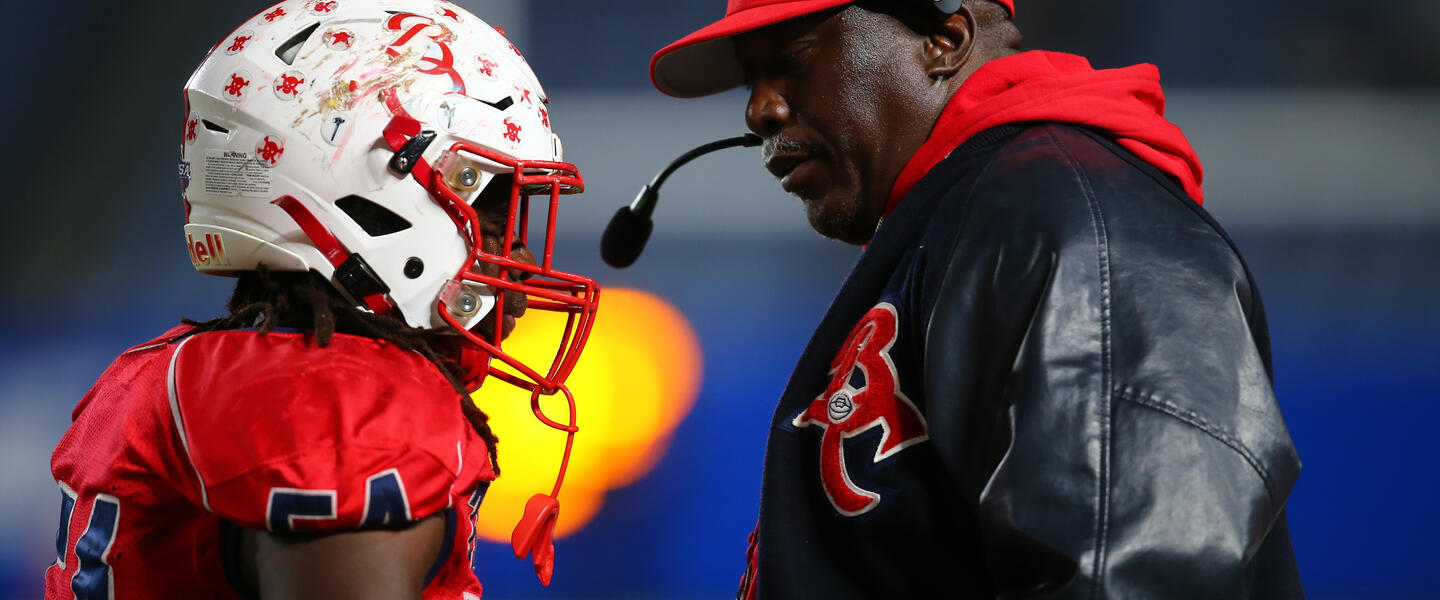 Coach Maurice Freeman on the sideline