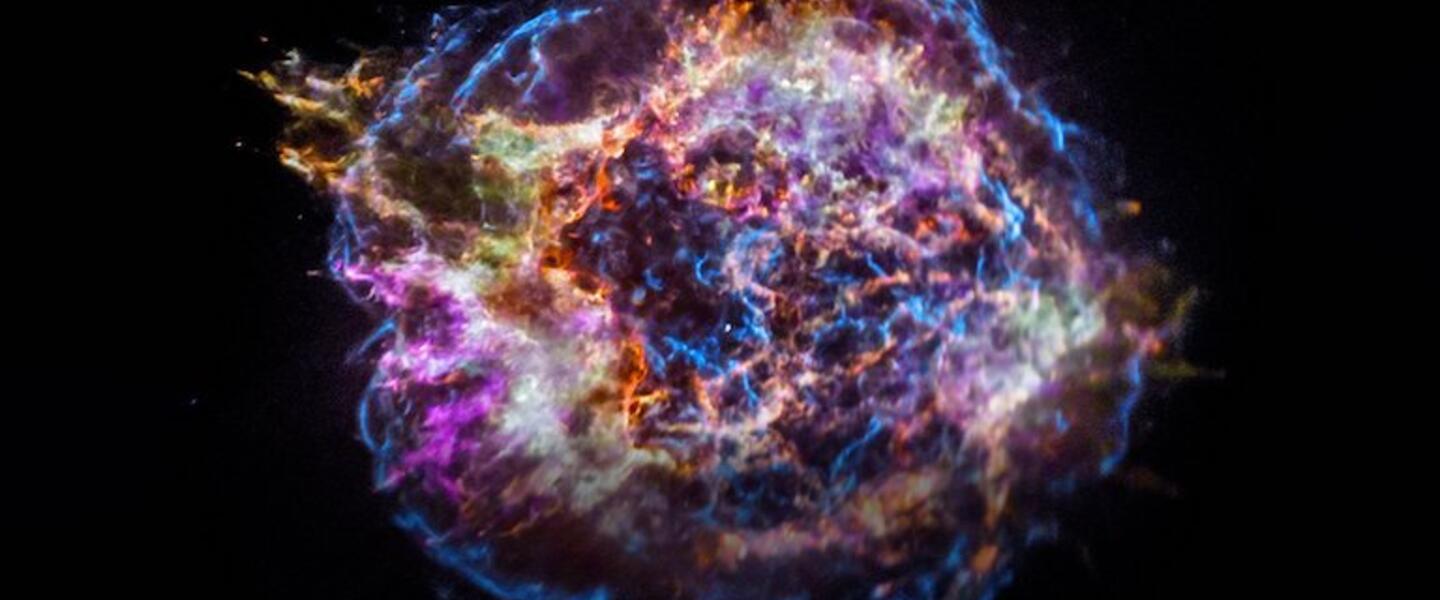 A satellite picture of a distant galaxy.