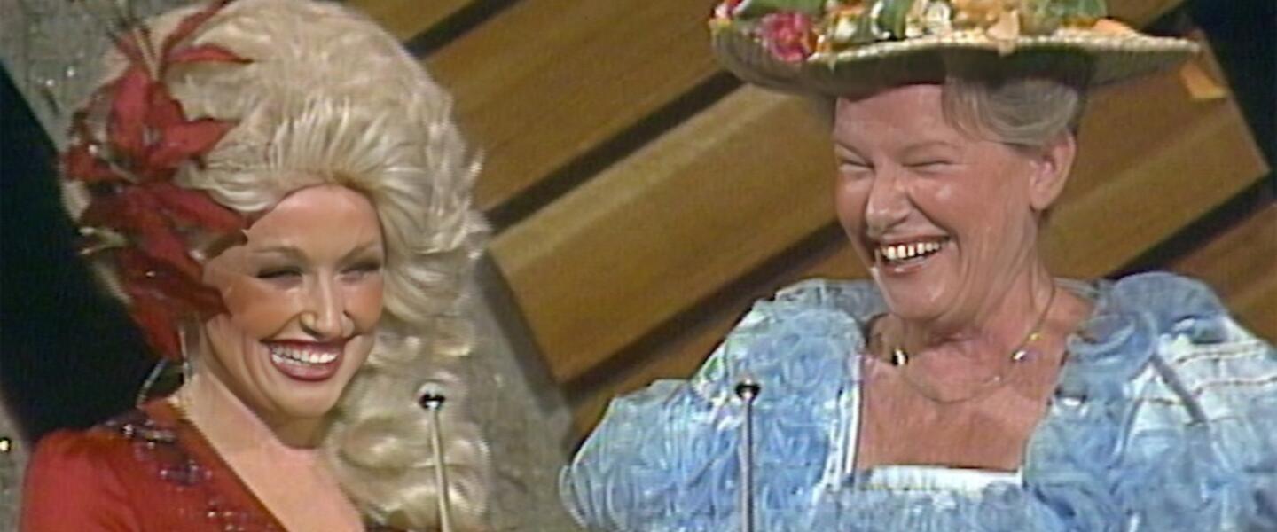 Dolly Parton and Sarah Cannon as Minnie Pearl
