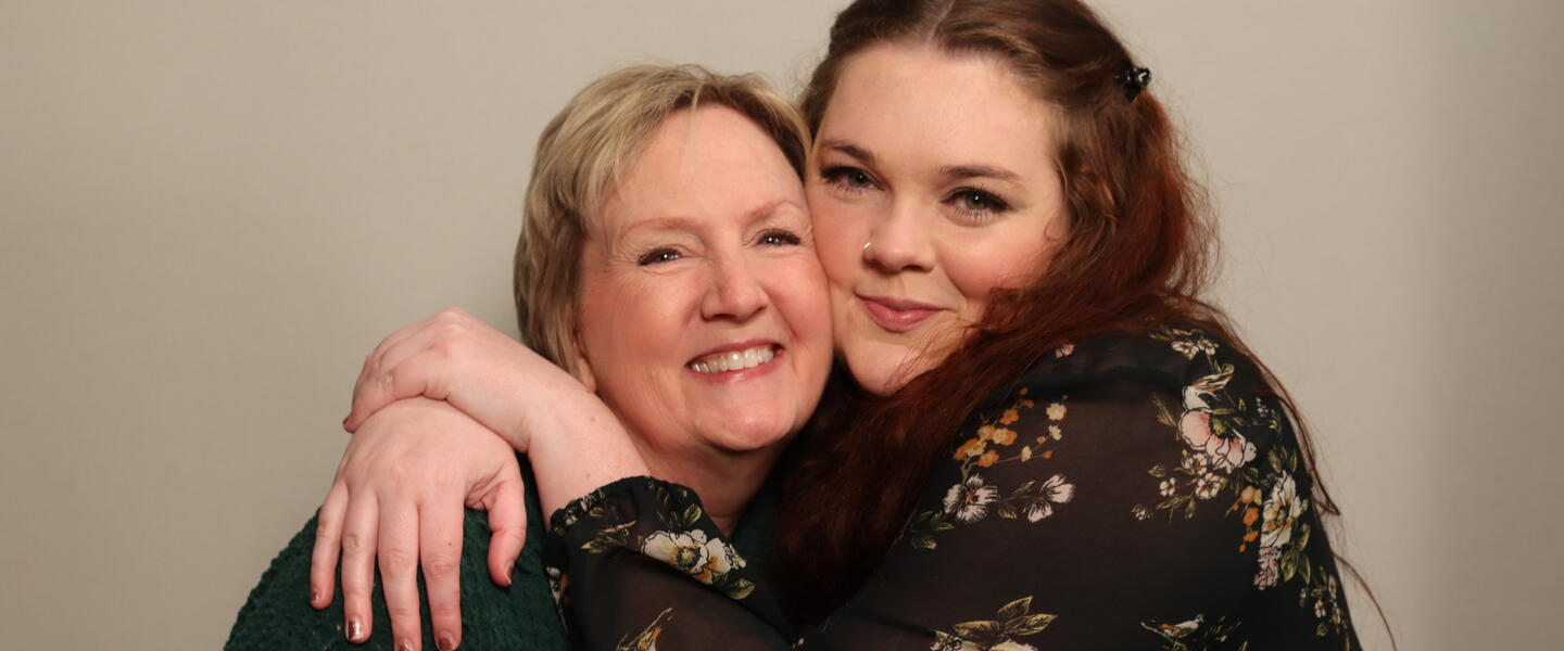 Sheri Anderson (left) speaks with her daughter Miranda Lynch (right) about motherhood.