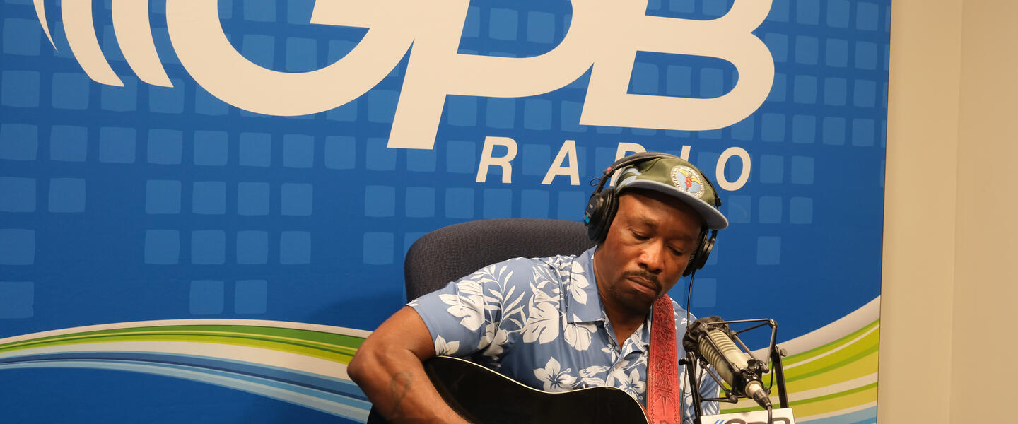 Anthony David in the GPB Radio Studio