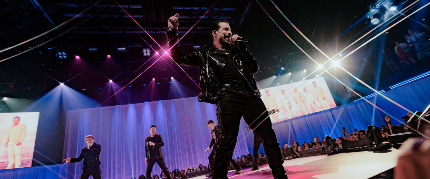 New Kids on the Block performing.