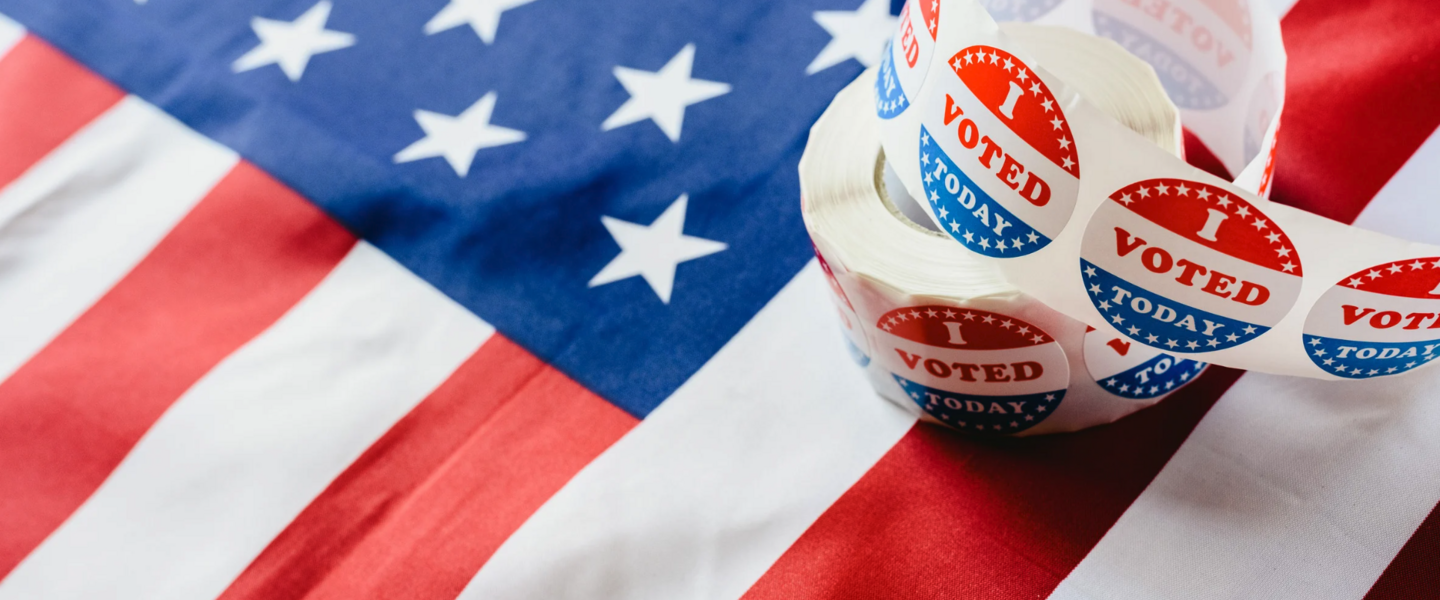 I voted stickers over American flag