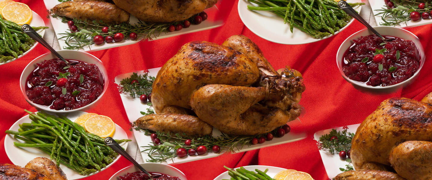 It takes a lot of food to feed a family on Thanksgiving.