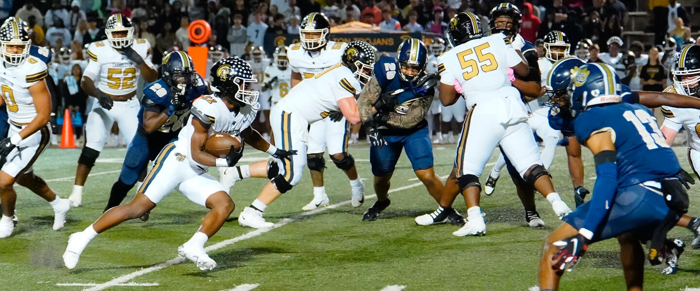 A high school football game.