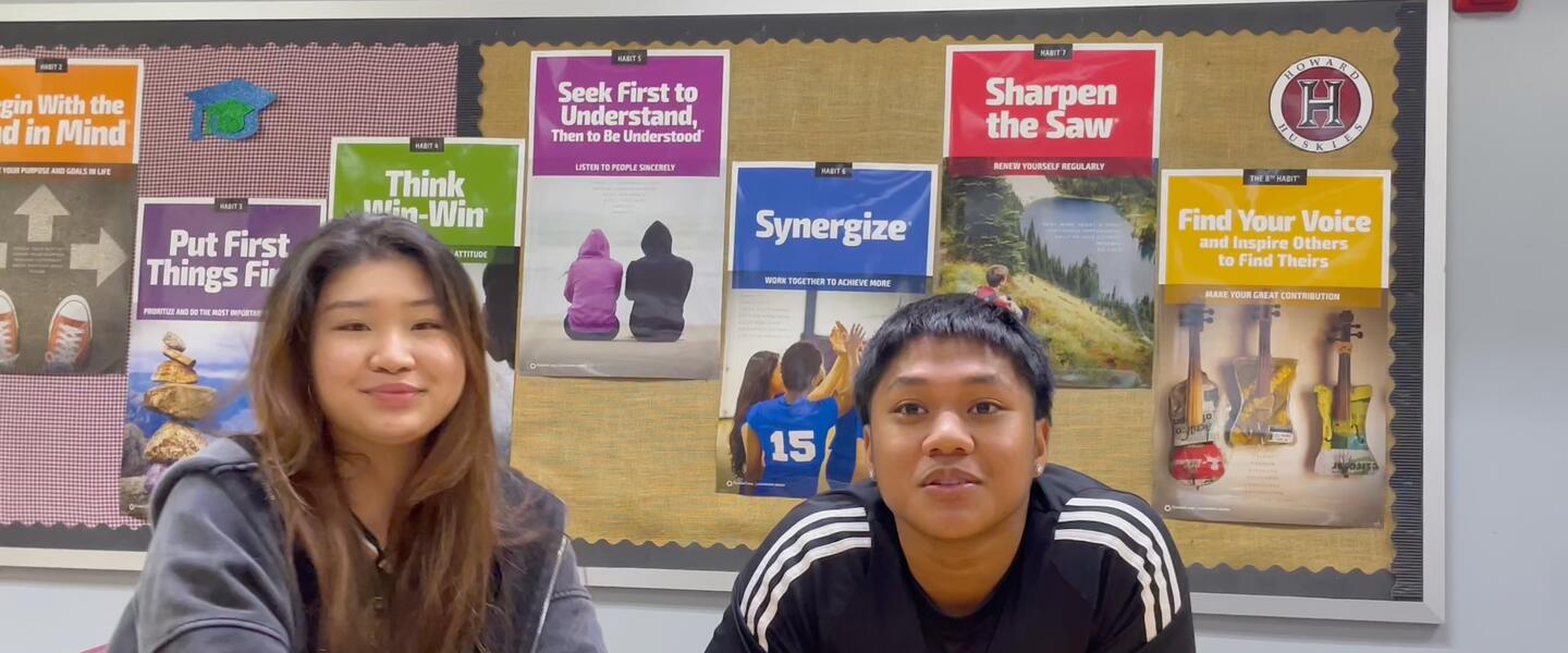 Howard High School student Heien Change interviewed Rick Canosa about the effects of social media disappearing. (Screenshot)