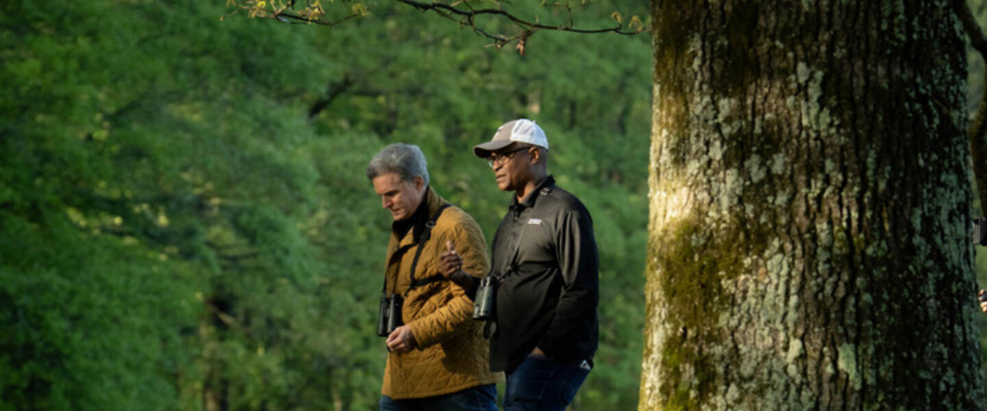 GPB’s Jeff Hullinger takes a walk through nature with 15th President and CEO of the Federal Reserve Bank of Atlanta, Dr. Raphael Bostic, a passionate, knowledgeable birdwatcher.
