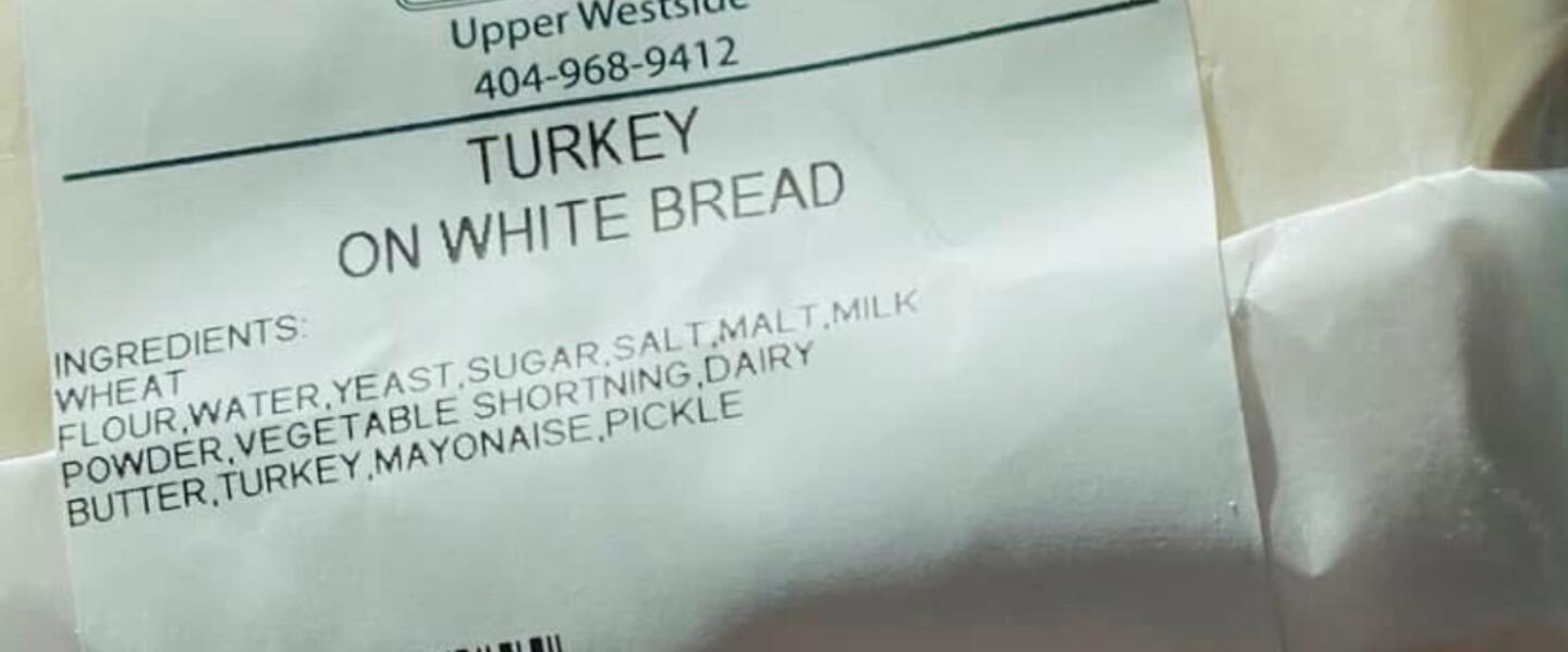 Henri's Bakery and Cafe Sandwich Label