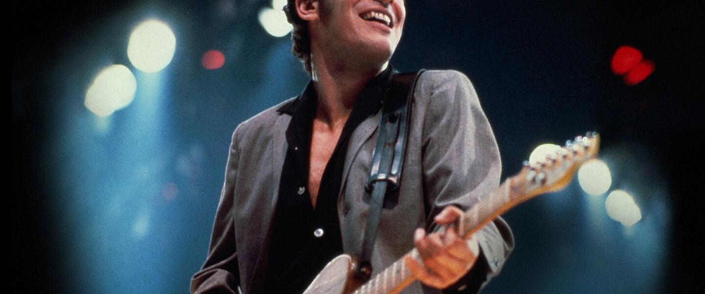 Bruce Springsteen on stage.