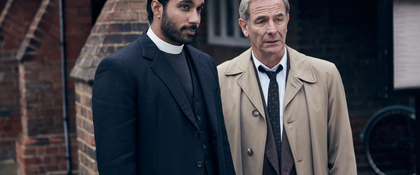 Alphy and Geordie investigate a murder case on Season 10 of Grantchester