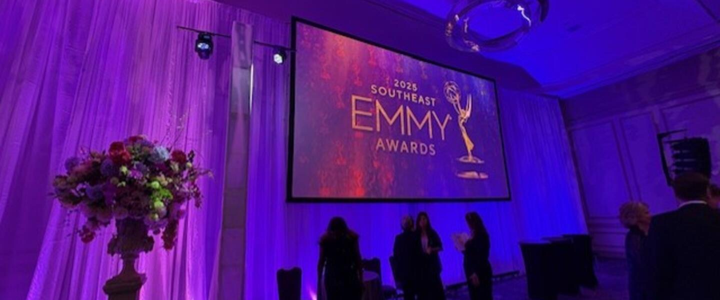 Display screen at the Emmys.