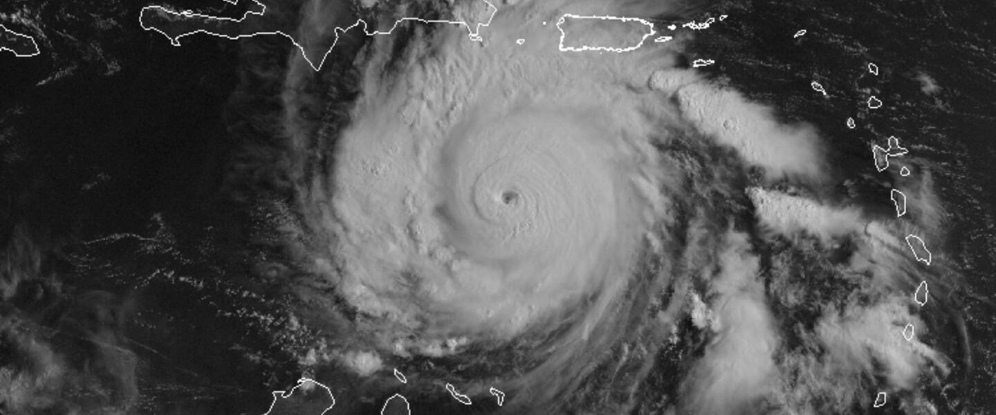 Visible satellite imagery of Hurricane Dean from August 18, 2007.