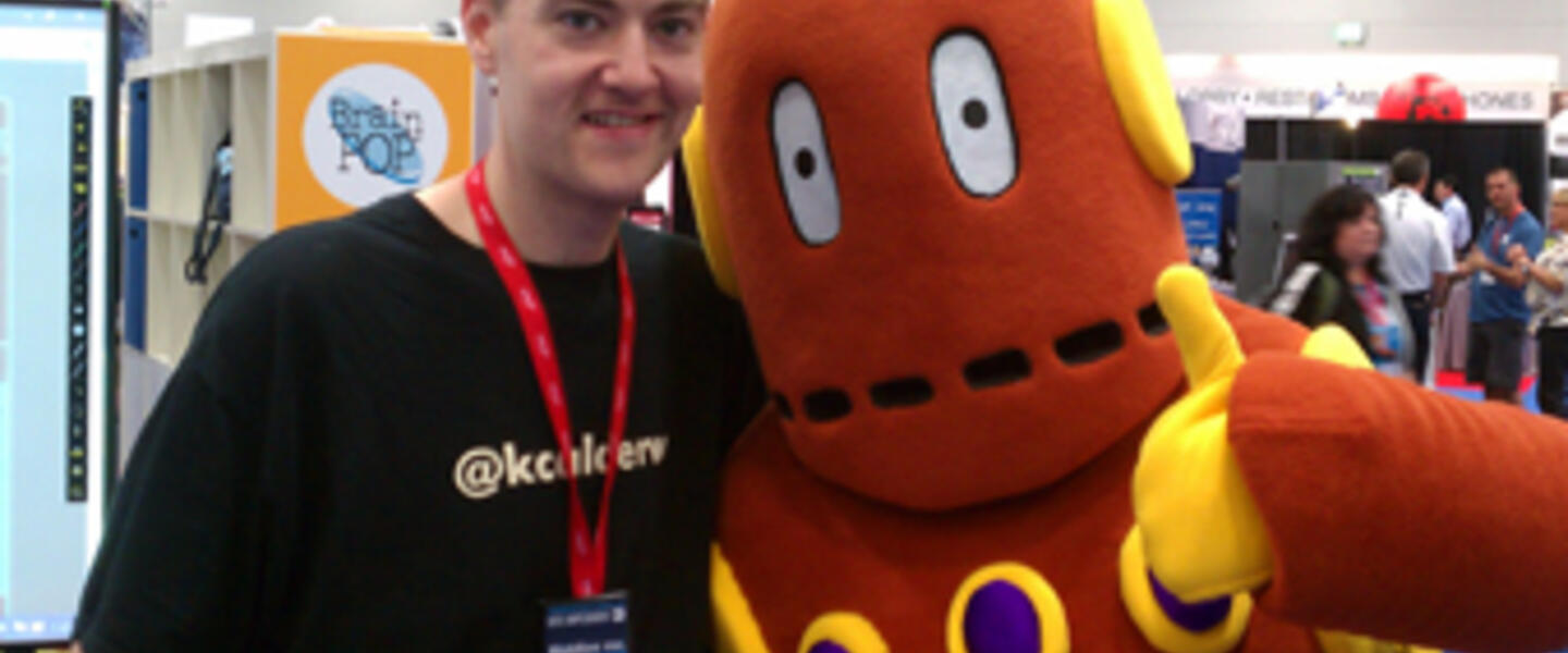 Kyle Calderwood @kcalderw poses with Moby. Photo courtesy twitter.com/Kyle Calderwood @kcalderw. Kyle Calderwood @kcalderw poses with Moby. Photo courtesy twitter.com/Kyle Calderwood @kcalderw.