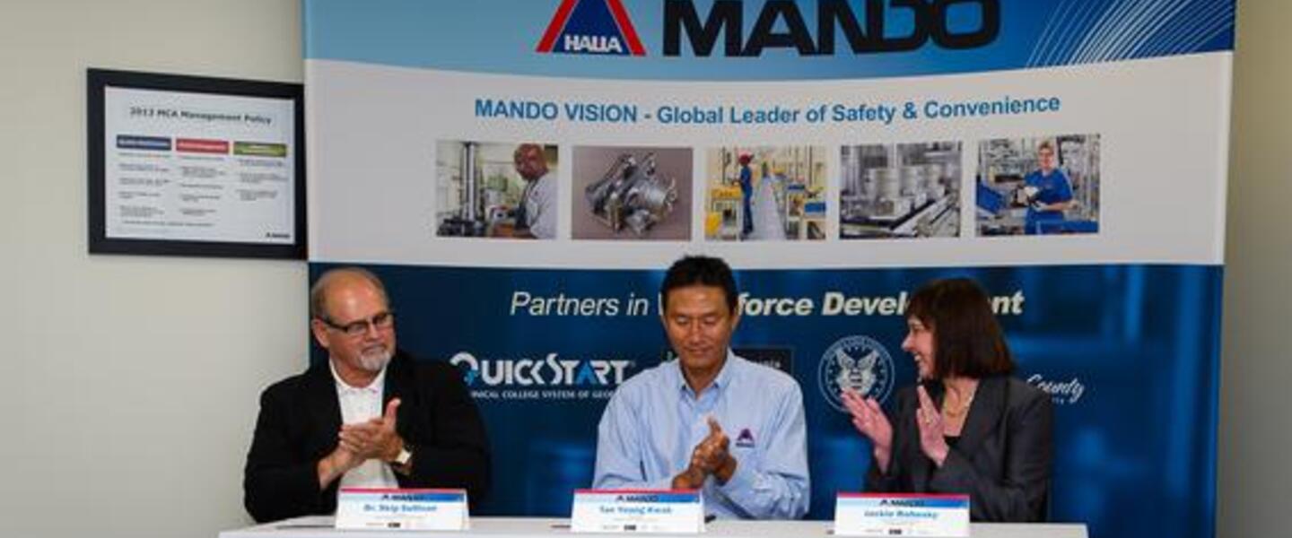 Mando America is a Korean Automotive Parts Manufacturer Located near LaGrange, GA Mando America is a Korean Automotive Parts Manufacturer Located near LaGrange, GA