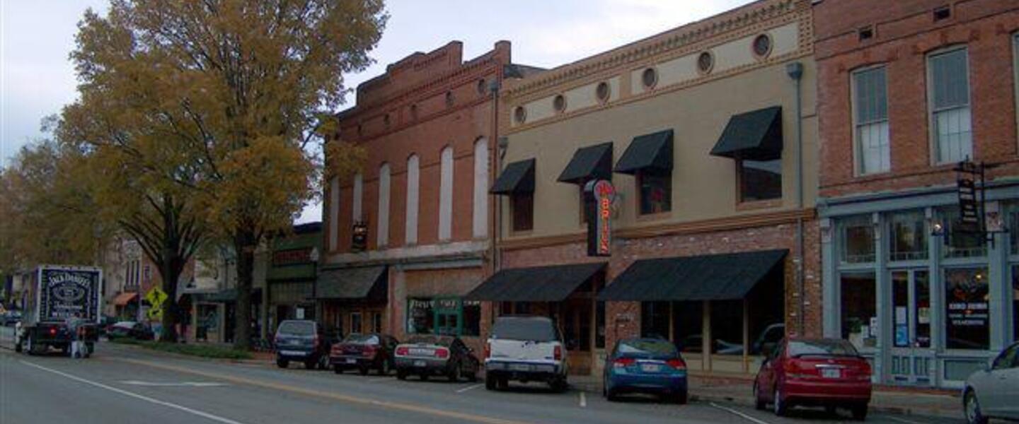 The Milledgeville Main Street Program has helped attract 25 new businesses to the downtown area. The Milledgeville Main Street Program has helped attract 25 new businesses to the downtown area.