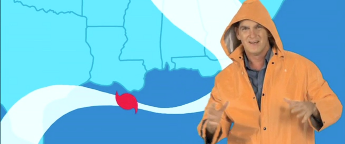 Dr. Scott the Paleontologist talks about hurricanes. (IMAGE: The Jim Henson Company. All Rights Reserved.) Dr. Scott the Paleontologist talks about hurricanes. (IMAGE: The Jim Henson Company. All Rights Reserved.)