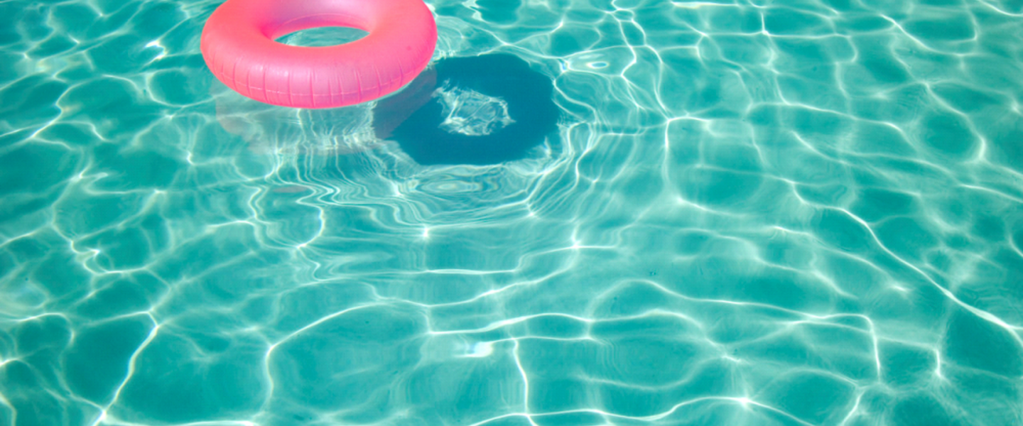 It's time to splash around in the swimming pool! But wait - what's in the water? And no, I'm not talking about the floaty ring.