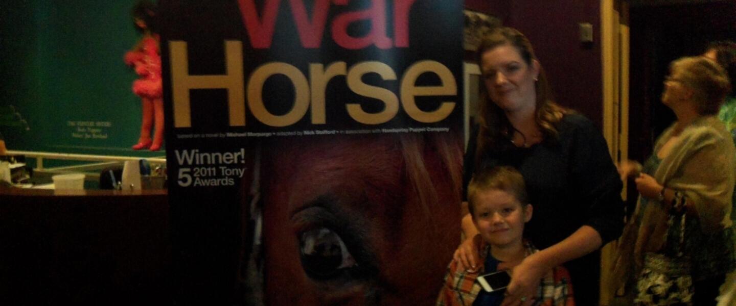 Charity Kinneer and her son Caleb at the meet and greet for "War Horse." Charity Kinneer and her son Caleb at the meet and greet for "War Horse."
