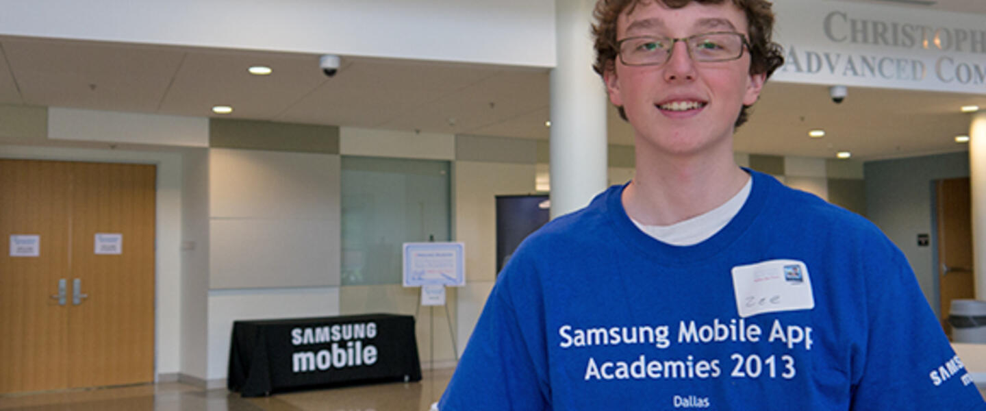 Zee Doehling from Mountain View High School worked on a soccer lifestyle app.