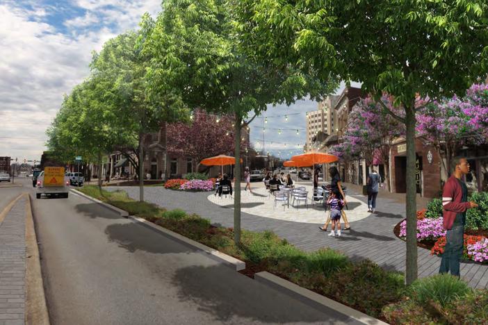Cotton Avenue Plaza is part of the 2015 Macon Action Plan and calls for relocating the Confederate statue that has recently been vandalized.