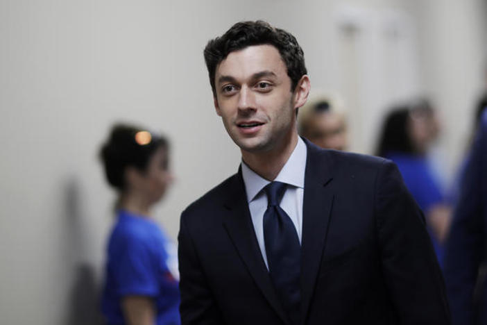 Georgia Democratic Senate candidate Jon Ossoff tests for COVID-19 in Fulton County, Ga.