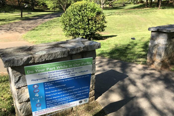 A sign outside of an Atlanta park.