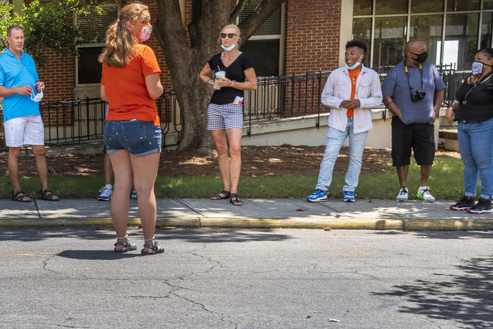 A campus tour of Mercer University in Macon Wednesday.