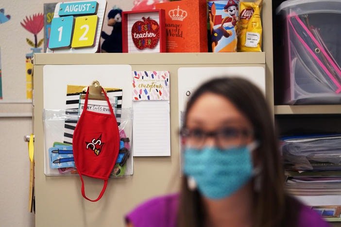 teacher blurred in classroom