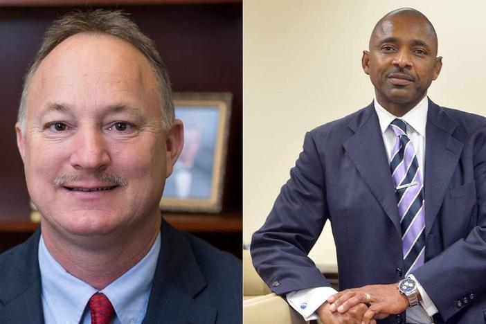 Cliffard Whitby, right, and Lester Miller, left, are in the August 11 runoff election for mayor of Macon-Bibb County.