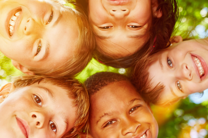 kids smiling